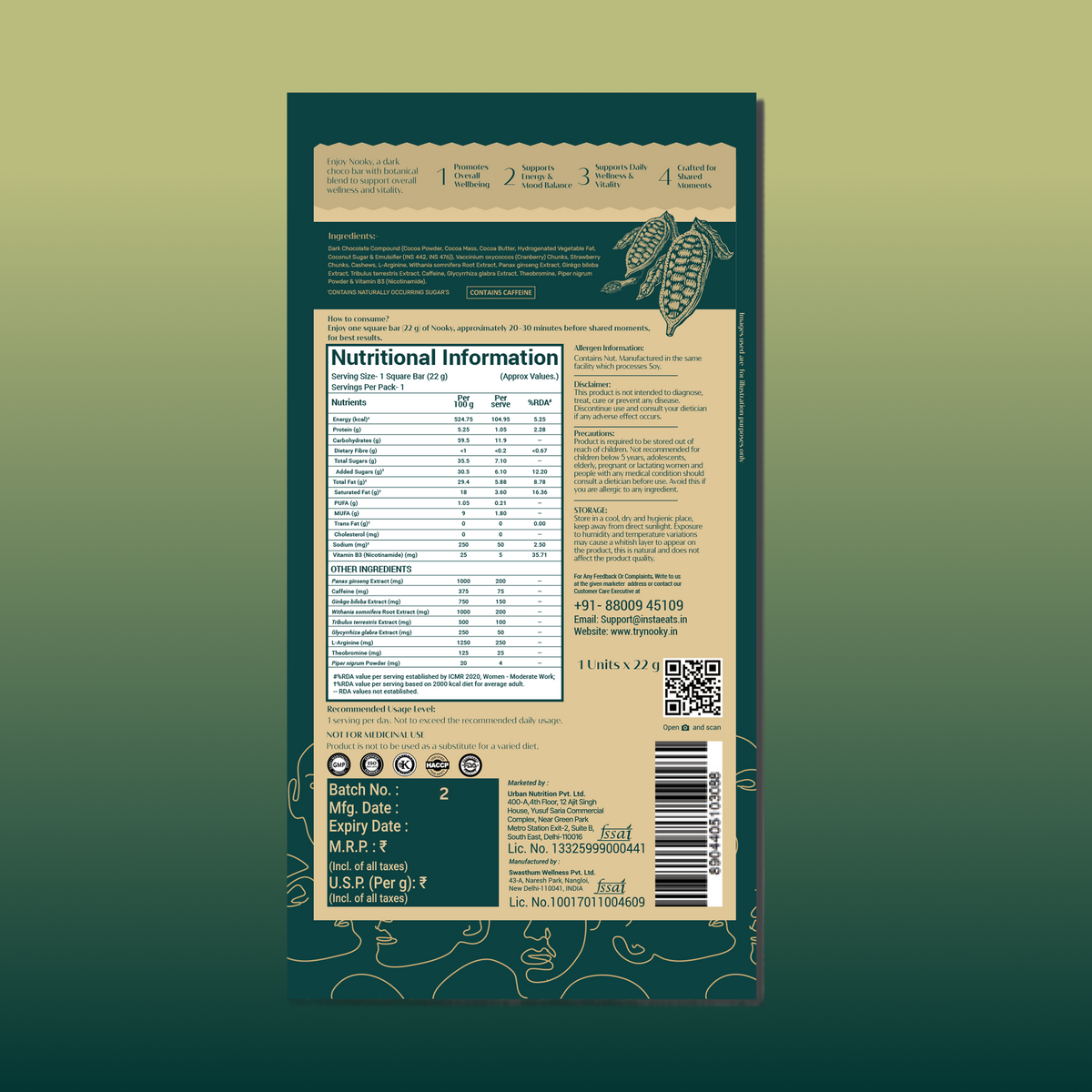 Herb Infused Choco Bar for Men